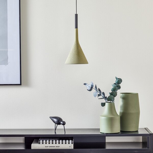 Lustră Pendul Foscarini, Aplomb, reglabil, Verde, Bucătărie, Beton, Design