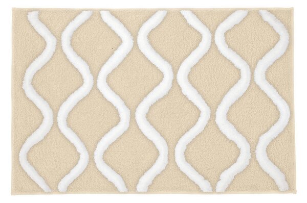 Kleine Wolke Piana covor de baie 90x60 cm dreptunghiular alb-bej 9180226519