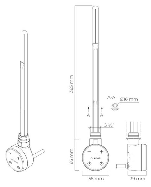Oltens Varmare incalzitor electric 600 W alb 55910000
