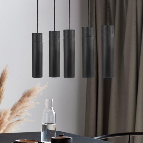 Lustră Pendul Nordlux, Tilo, reglabil, Negru, Camera de zi, Metal
