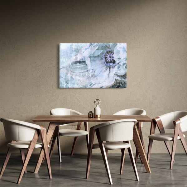 Tablou - Frescă florală pe un perete de cărămidă (90x60 cm)