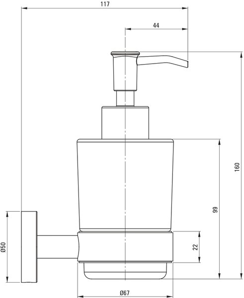 Deante Jaśmin dozator săpun 200 ml negru ADJ_N421