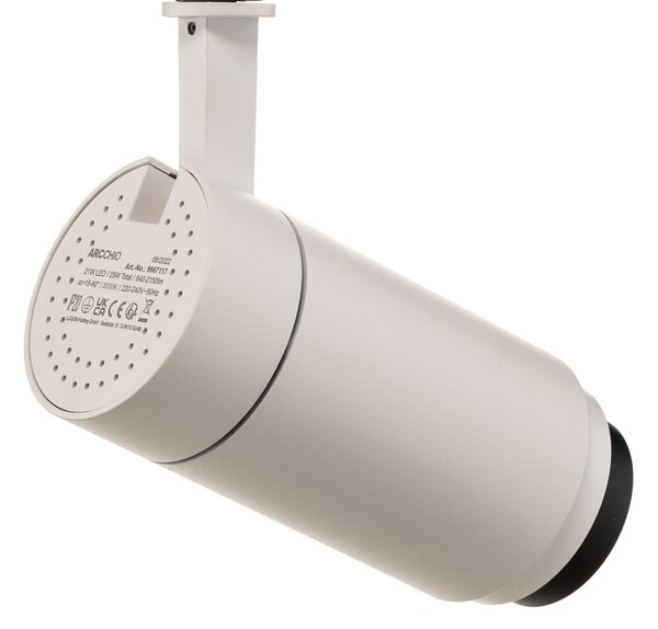 Arcchio Nanna Spot LED cu șină, alb, 3000K, 21W, Alb, Studiu / Birou, Metal