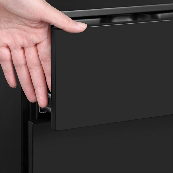 RollBox metalic -Black31 – casetiera metalica de birou -3 sertare model Drept