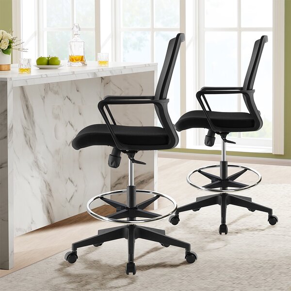 ErgoDynamic Emma Black scaun inalt de birou cu suport picioare si roti cu franare la presiune!!