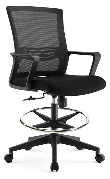 ErgoDynamic Emma Black scaun inalt de birou cu suport picioare si roti cu franare la presiune!!