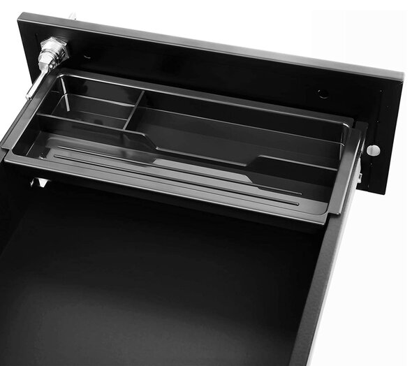 RollBox metalic -Black31 – casetiera metalica de birou -3 sertare model Drept