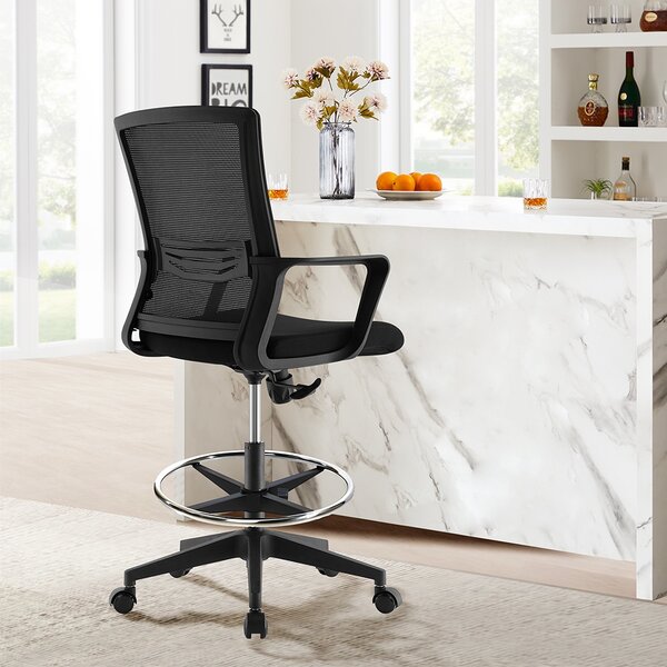 ErgoDynamic Emma Black scaun inalt de birou cu suport picioare si roti cu franare la presiune!!