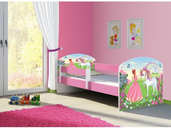 Pat copii cu saltea Printesa si Unicorn