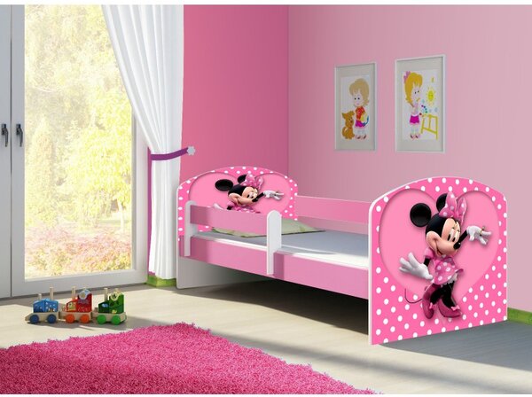 Pat copii cu saltea Minnie Mouse