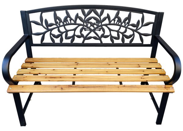 Bancă de grădină Rita (negru + lemn natural). Promo -19%. 1088099