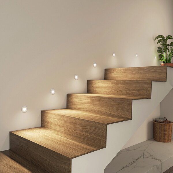 Arcchio LED lampă încastrată Vexi, Ø 7.8 cm, alb, aluminiu, CCT, reglabil, Alb, Camera de zi / sufragerie, Aluminiu, Modern, Corpuri de iluminat încastrate rotunde