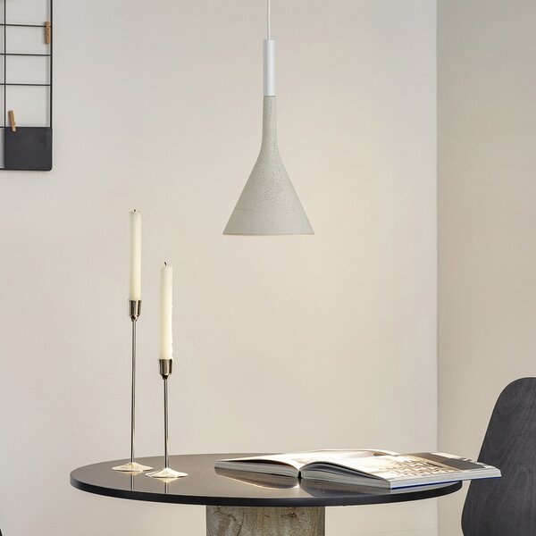 Foscarini Aplomb lampă susp. GU10 din beton alb, reglabil, Alb, Bucătărie, Beton, Design