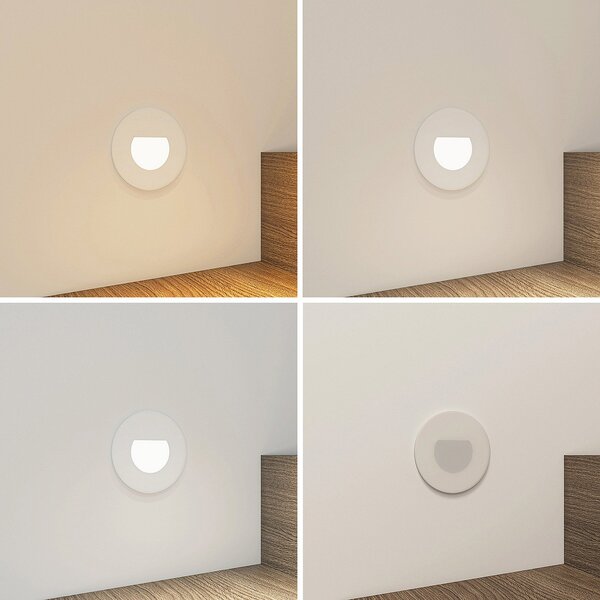 Arcchio LED lampă încastrată Vexi, Ø 7.8 cm, alb, aluminiu, CCT, reglabil, Alb, Camera de zi / sufragerie, Aluminiu, Modern, Corpuri de iluminat încastrate rotunde