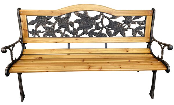 Bancă de grădină Rony (negru + lemn natural). Promo -16%. 1088101