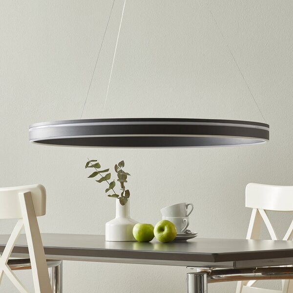 Q-Smart-Home Paul Neuhaus Q-VITO lampă susp. LED 79cm antracit, reglabil, Negru, Camera de zi / sufragerie, Metal, Modern
