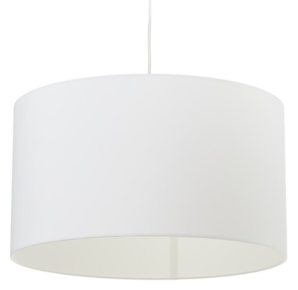 Helestra Certo lampă susp. cilindru 2 becuri alb, reglabil, Alb, Camera de zi / sufragerie, Țesătură / Textil, Modern
