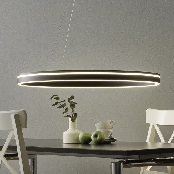 Q-Smart-Home Paul Neuhaus Q-VITO lampă susp. LED 79cm antracit, reglabil, Negru, Camera de zi / sufragerie, Metal, Modern