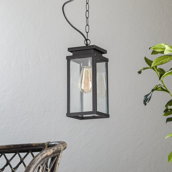 K.S. Verlichting Lumina suspendată Jersey cu farmec nostalgic, Negru, Metal