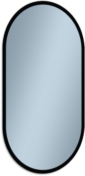 Venti Oslo oglindă 50x90 cm oval cu iluminare negru 5907722357519