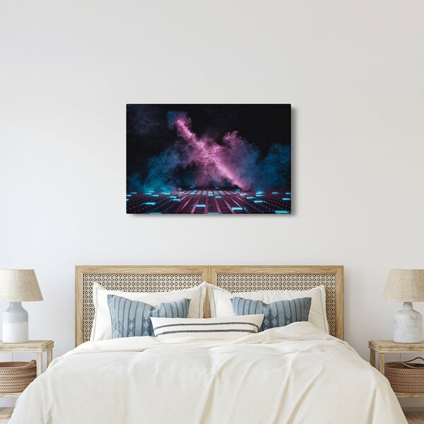 Tablou - Fum roz-albastru (90x60 cm)