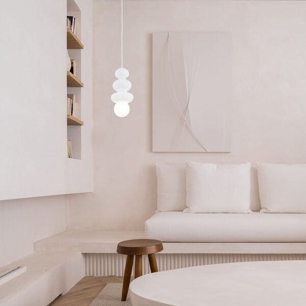 Argon Orlando Plus lampă suspendată 1x6 W alb-opal 8785