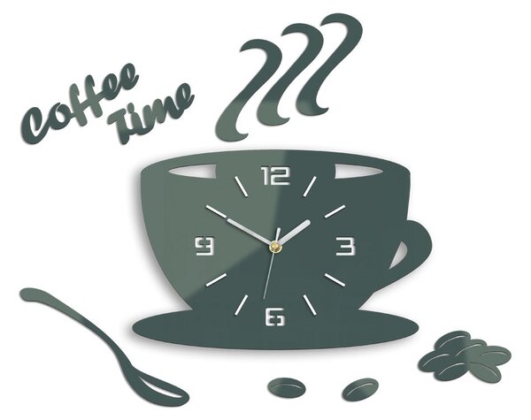 Ceas de perete COFFE TIME 3D GRAY