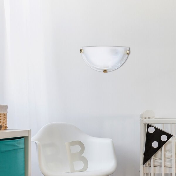 Rabalux Alabastro lampă de perete 1x60 W alb-auriu 3001