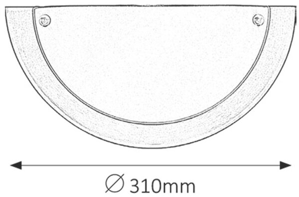 Rabalux Ufo lampă de perete 1x60 W crom-satin 5181