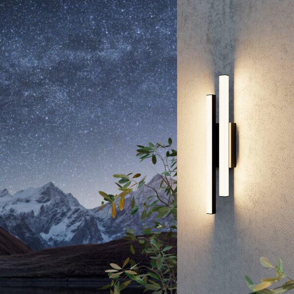 EGLO Serricella LED pentru exterior, negru, Negru, Metal, Modern