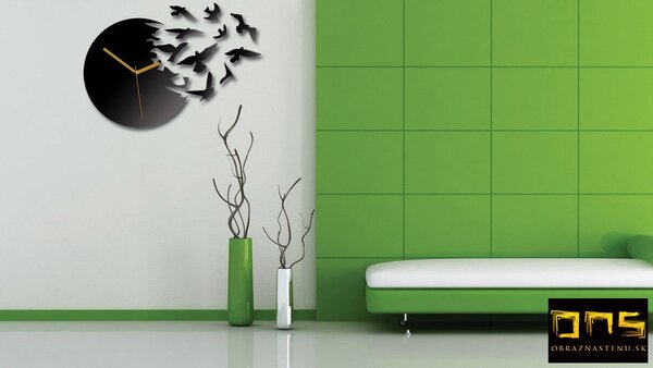 Ceas de perete MODERN BIRDS OF PARADISE NH007