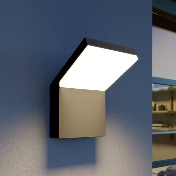 Arcchio LED lumina de perete în aer liber Yolena, antracit, aluminiu, 21cm, Negru, Metal, Modern