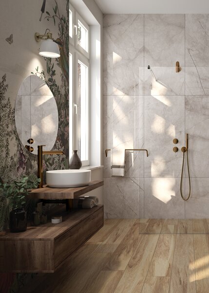 Deante Silia baterie lavoar stativ alamă/bronz antic BQS_C20K