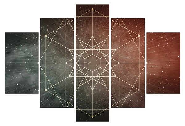Tablou - Dodecagrama cosmică (150x105 cm)