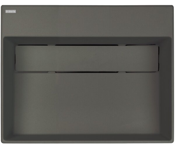 Lavoar de granit Deante Correo, cu blat, cu raft sub baterie și placă de acoperire 500x400x130 mm, antracit, CQR_TU5M