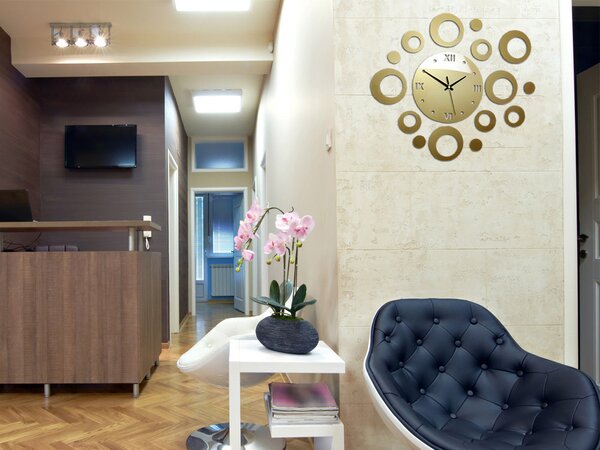 Ceas de perete RINGS GOLD