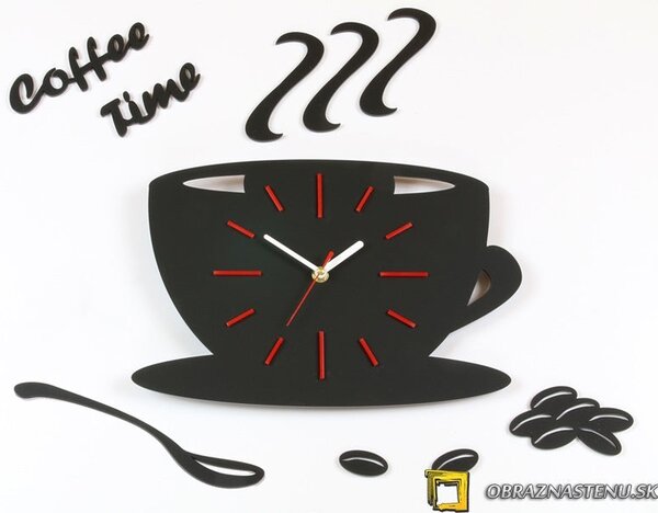 Ceas modern de perete Red Satin Cup NH041