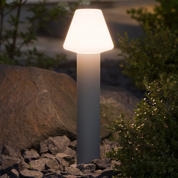 Konstsmide Lampă cu postament Barletta, Gri, Metal, Modern