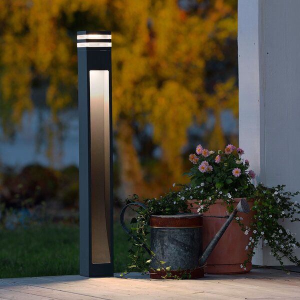 Konstsmide Lampă LED de trotuar suplă Massa, Negru, Metal, Modern
