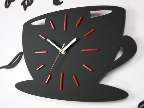 Ceas modern de perete Red Satin Cup NH041