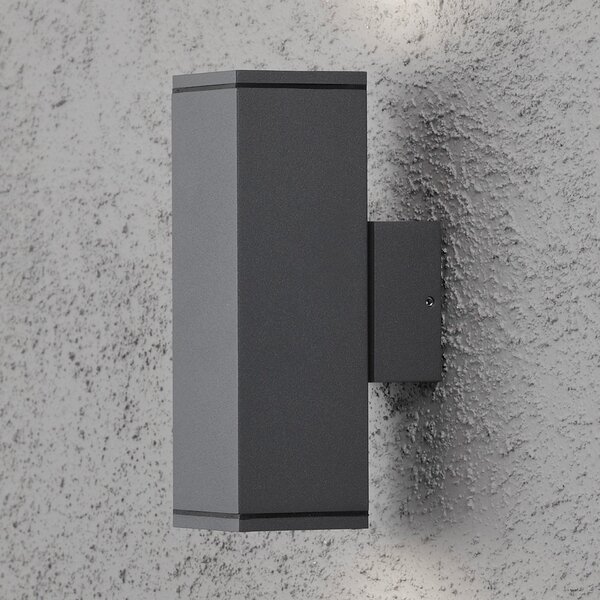 Konstsmide Spot de exterior Monza antracit 2 fluxuri, reglabil, Negru, Metal, Modern, Spot de exterior / vârf de pământ