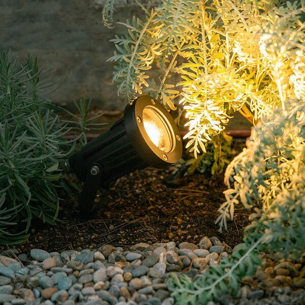 LEDS-C4 Proiector de exterior Helio robust rabatabil negru, Negru, Metal, Spot de perete