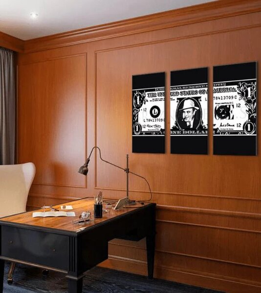 Cei mai mari mafioți de pe ecran SCARFACE- AL CAPONE on Dollars 60X40 cm