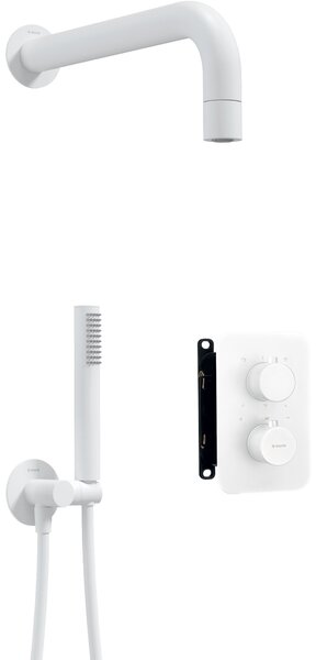 Deante Box set de duș ascuns cu termostat cu duș de ploaie alb BXYZAEBT