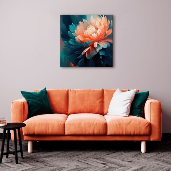 Decorațiuni de design pe pânză Impresii de flori colorate 60x60 cm