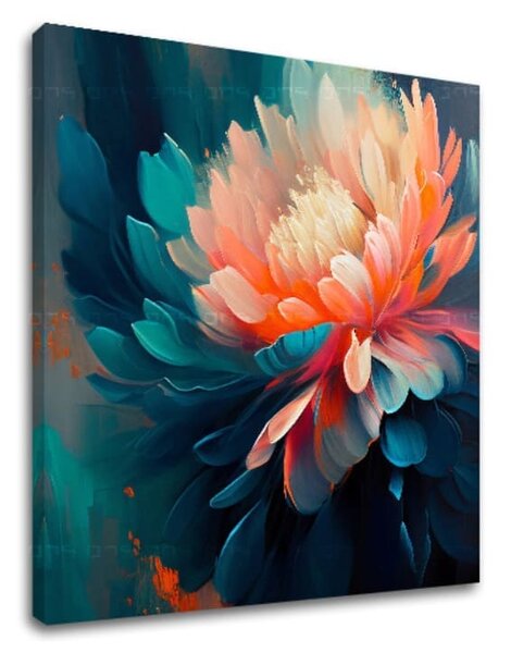 Decorațiuni de design pe pânză Impresii de flori colorate 60x60 cm