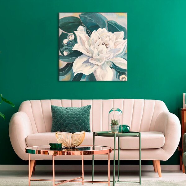 Tablou canvas KITTICA CU FETE VERZI 70x70 cm