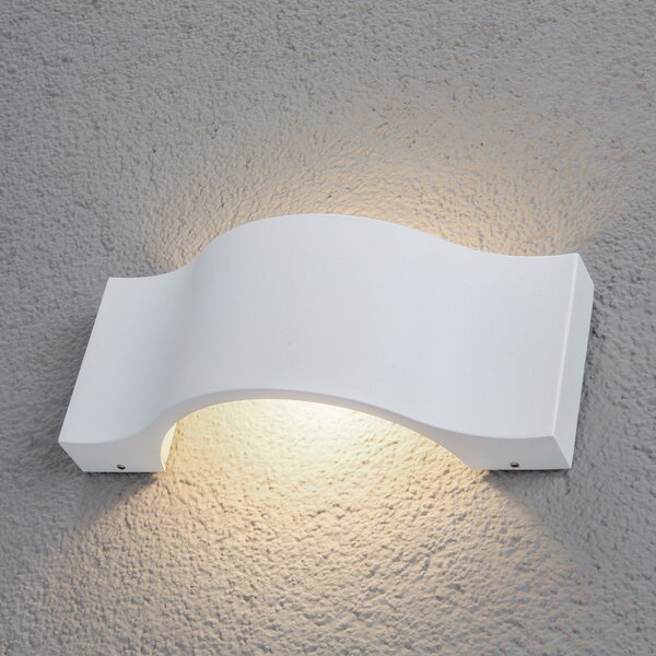 Lucande Aplică LED pentru exterior Jace, alb, Alb, Metal, Modern