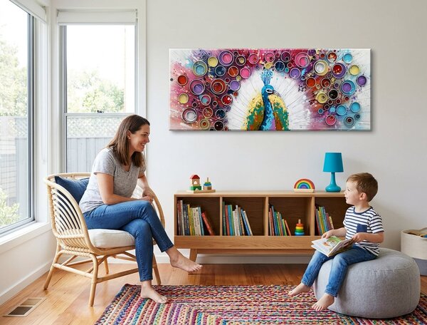 Pictat Tablou de perete de RIVER 1 parte 100x40 cm - 100×40 cm / Klasický 2 cm