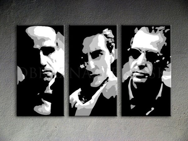 Tablou POP ART pictat manual GODFATHER 120x80 cm